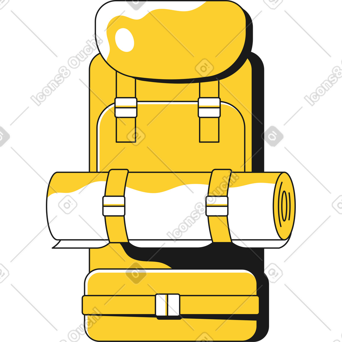 Taxi 스타일의 배낭 일러스트레이션 PNG, SVG 다운로드