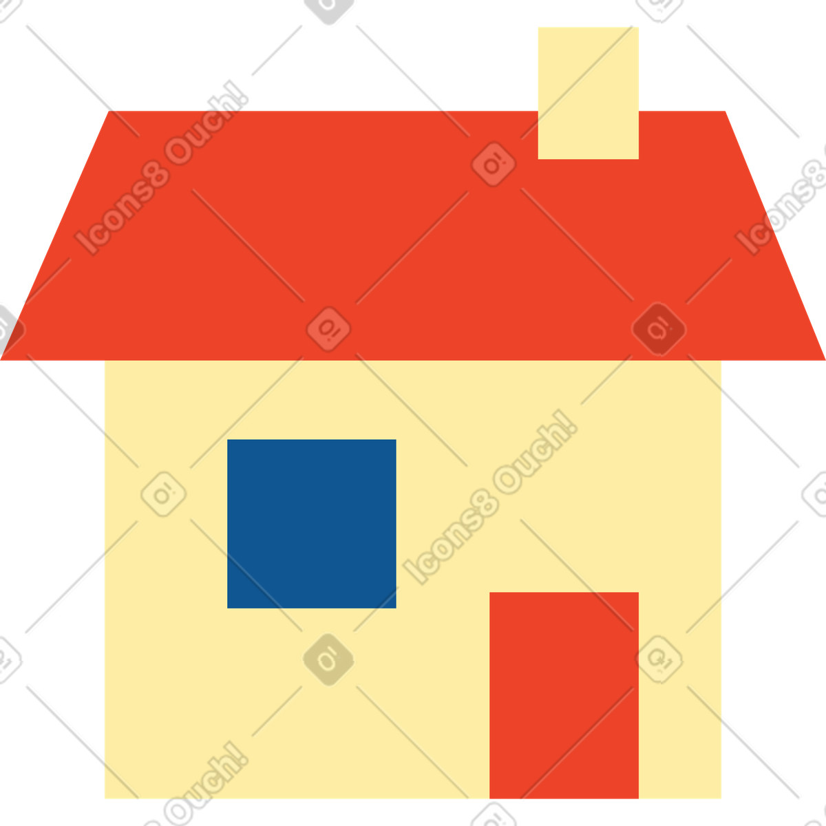Haus-Illustration im Polar-Stil als Download in PNG, SVG