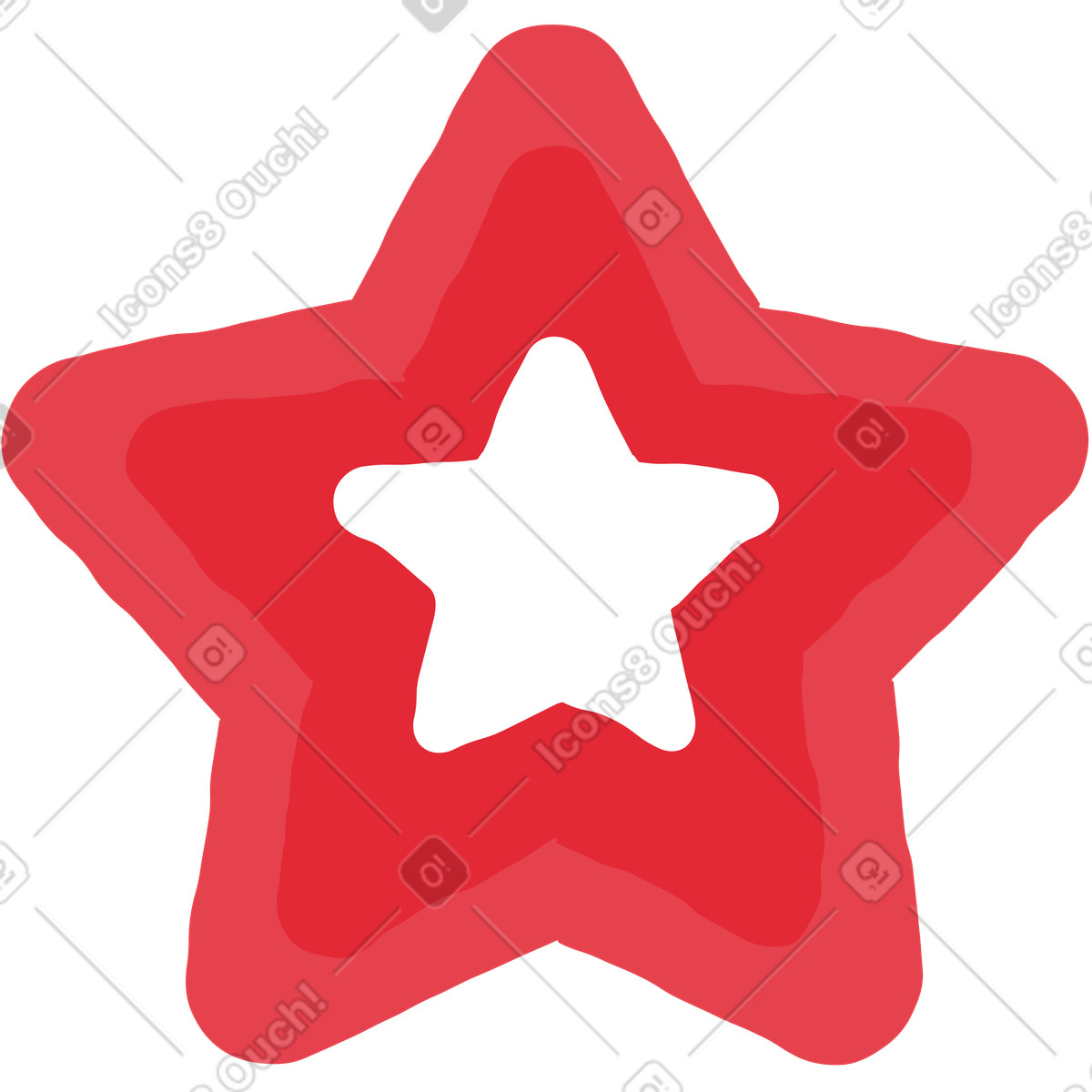 Stripy 스타일의 별 일러스트레이션 PNG, SVG 다운로드
