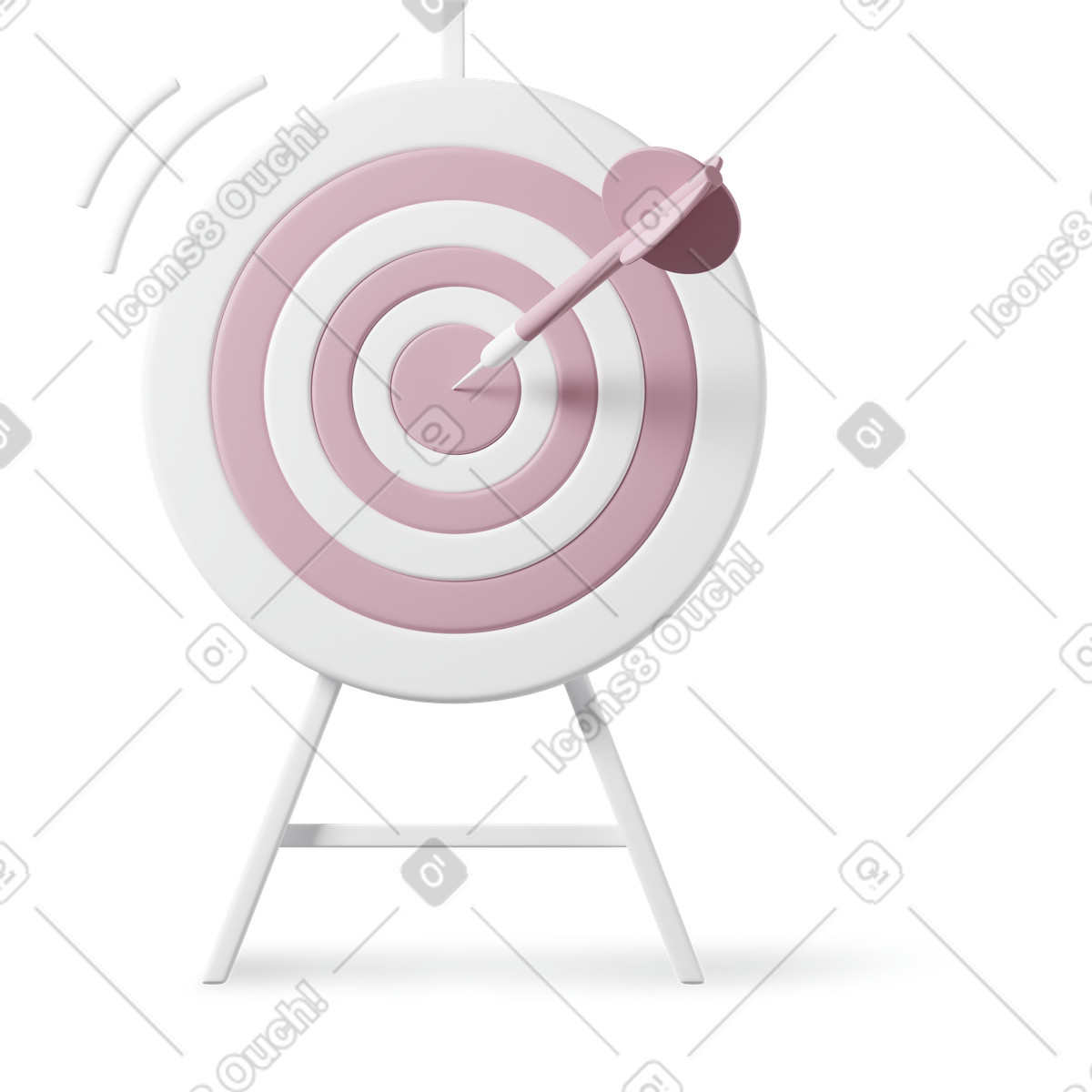 Target on stand illustration in 3D Casual life style download in PNG, SVG