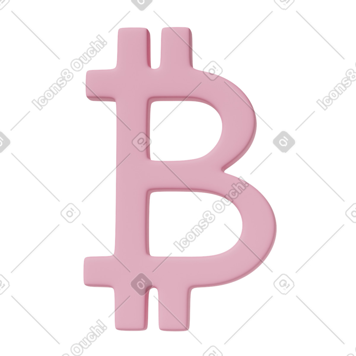 Bitcoin 1-Illustration im 3D Casual life-Stil als Download in PNG, SVG