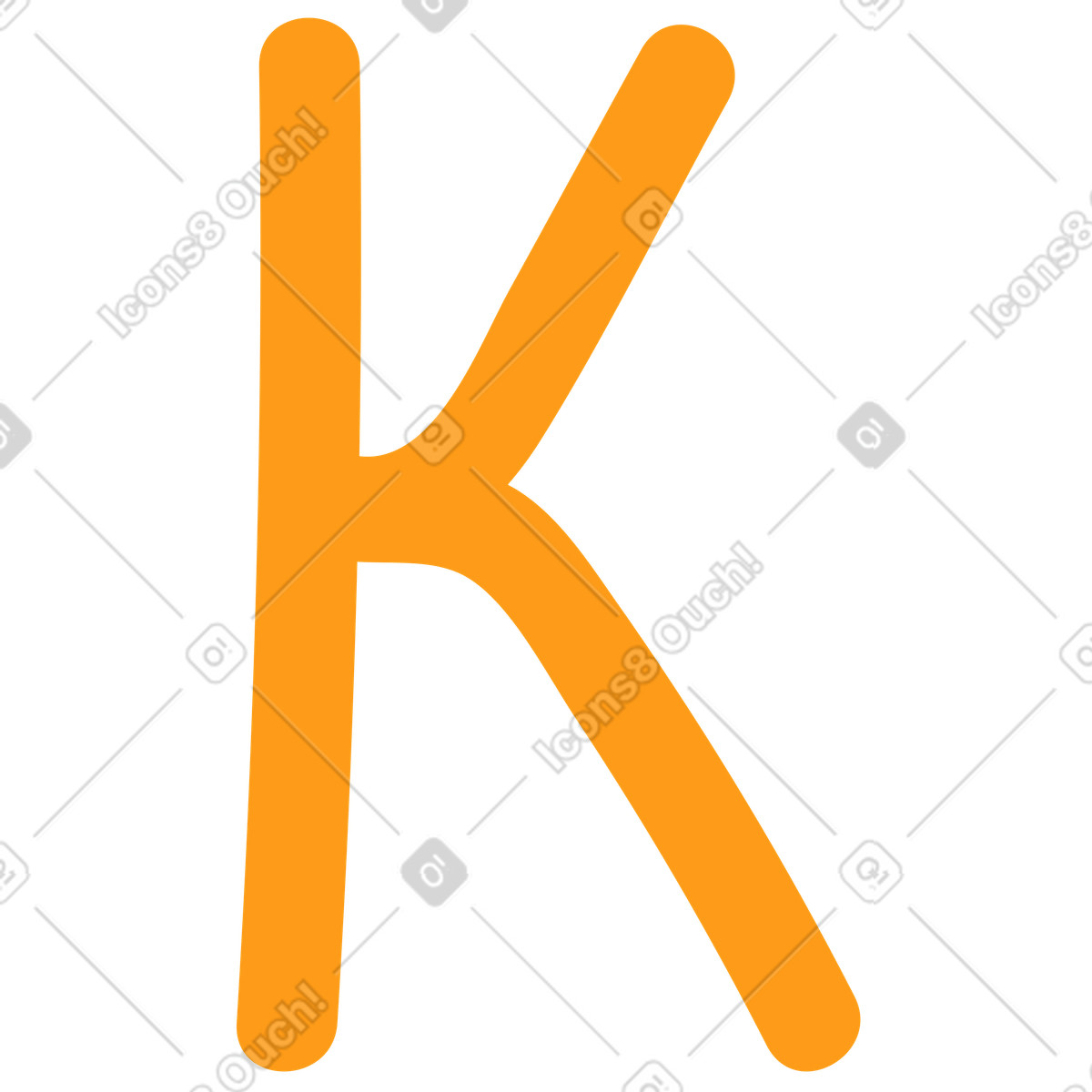K giallo illustrazione in stile Kingdom scarica in PNG, SVG