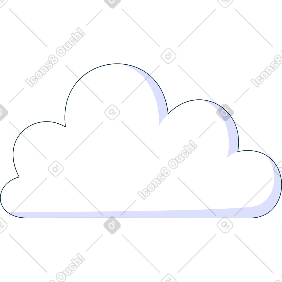 Illustration Nuage dans le style Bubble gum à télécharger aux formats PNG, SVG
