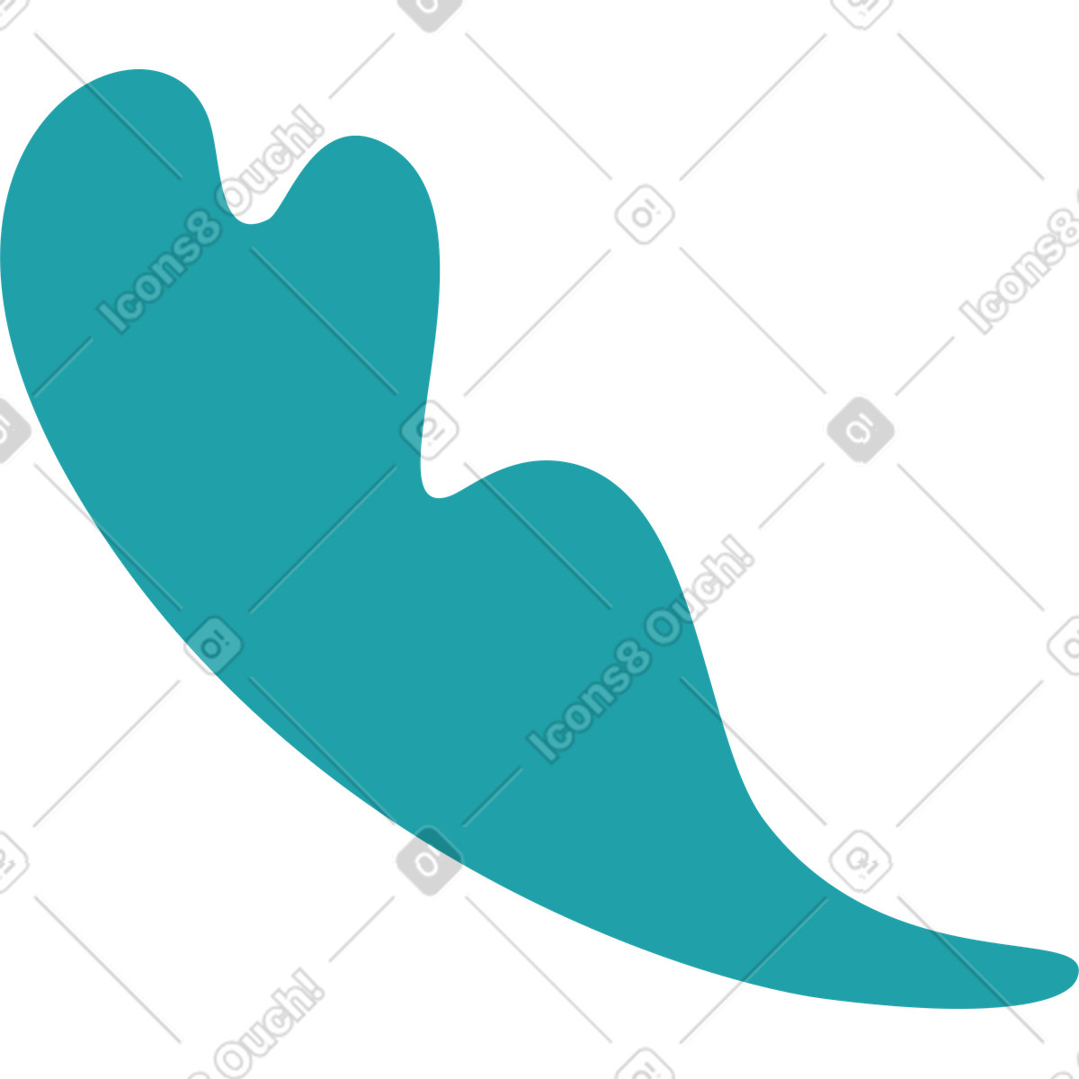 Foglia di lattuga illustrazione in stile Sammy scarica in PNG, SVG
