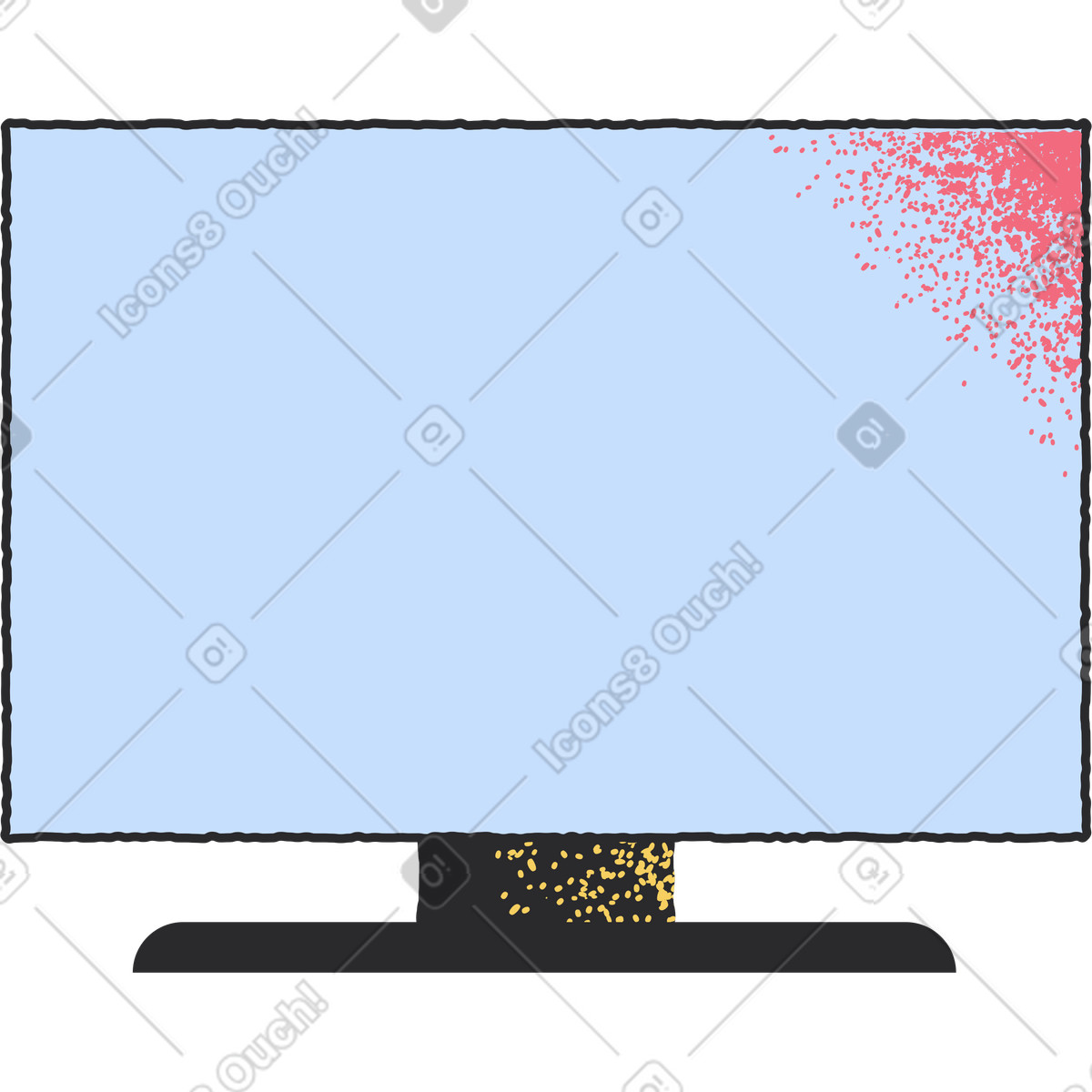 Tv illustration in Pablo style download in PNG, SVG