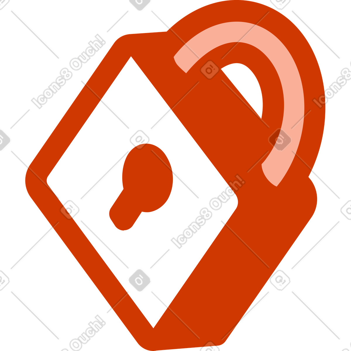 Door lock illustration in Natty style download in PNG, SVG