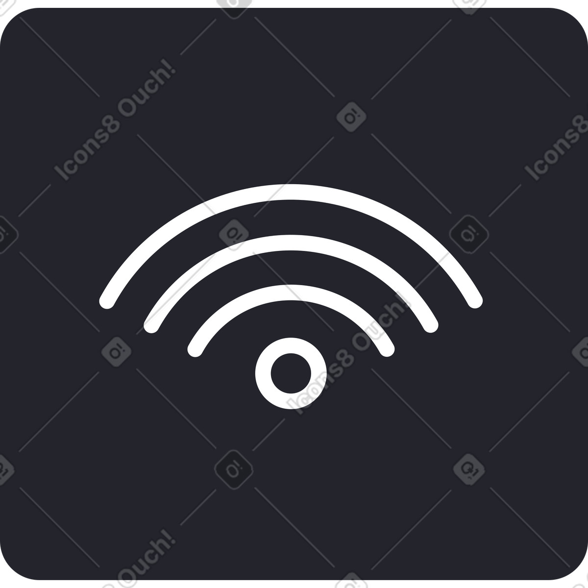 Grapy スタイルの Wifi アイコン のイラストをPNG、SVG形式でダウンロード