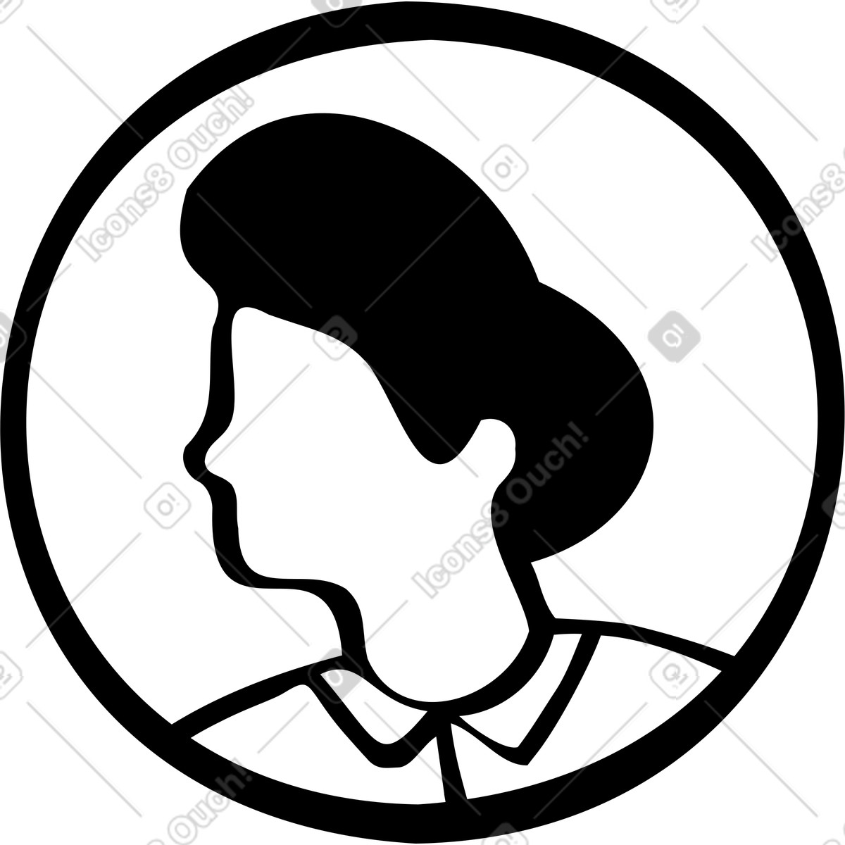 Ilustración Avatar de hombre en estilo Journal a descargar en PNG y SVG