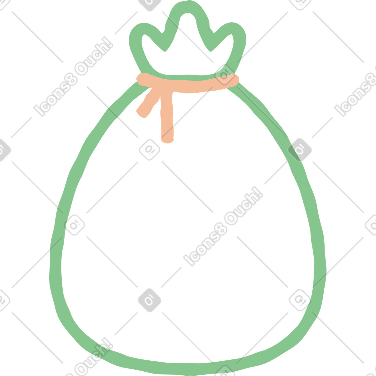 Sack illustration in Stripy style download in PNG, SVG