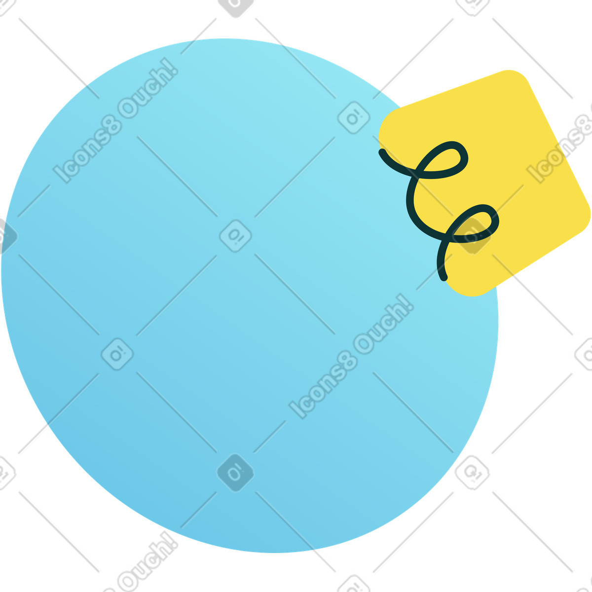 Ilustración Adorno de navidad azul en estilo Florid a descargar en PNG y SVG