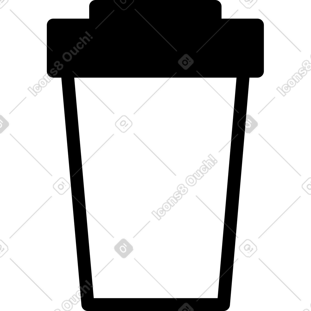 Paper cup illustration in Weekday style download in PNG, SVG