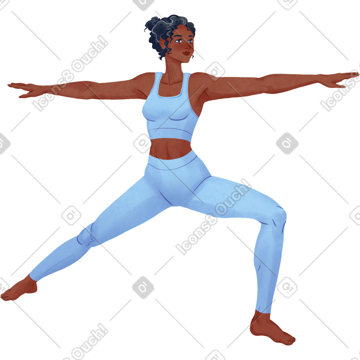 Ilustração de Woman doing yoga em no estilo Lifestyle para baixar em PNG, SVG