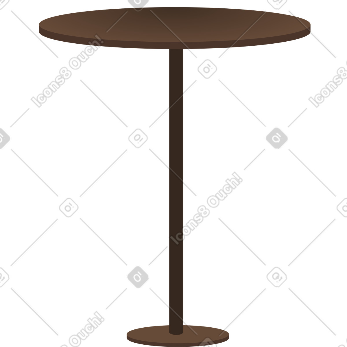 Wooden table illustration in Vivid style download in PNG, SVG