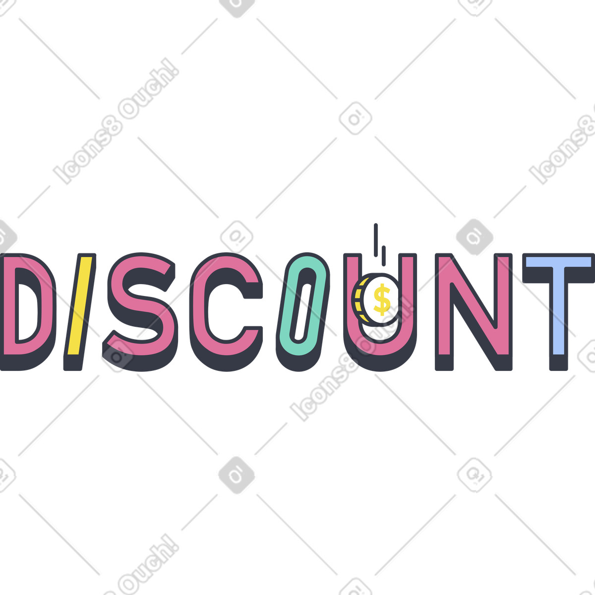 Rabatt-Illustration im Abstract-Stil als Download in PNG, SVG