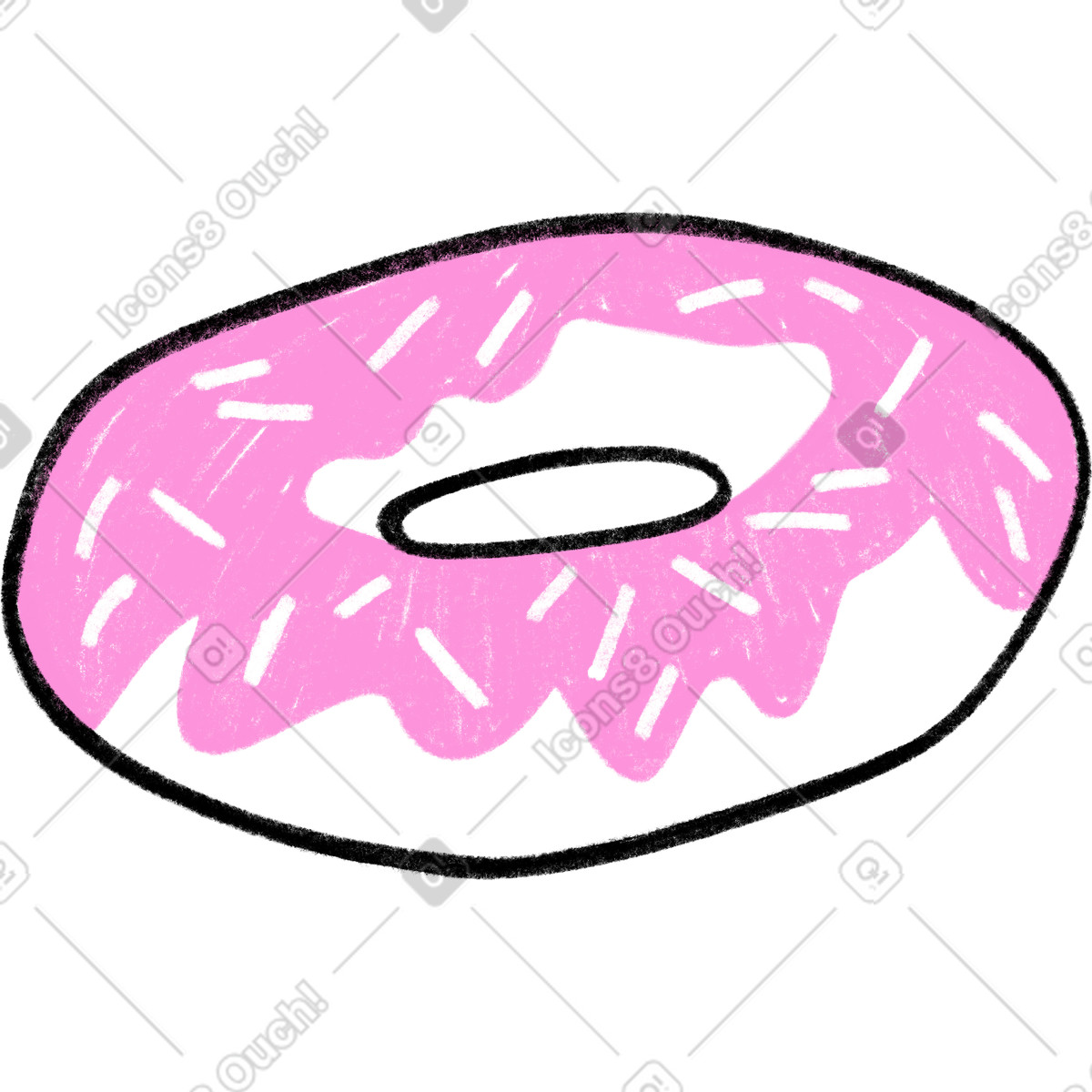 Donut illustration in Experimental style download in PNG, SVG