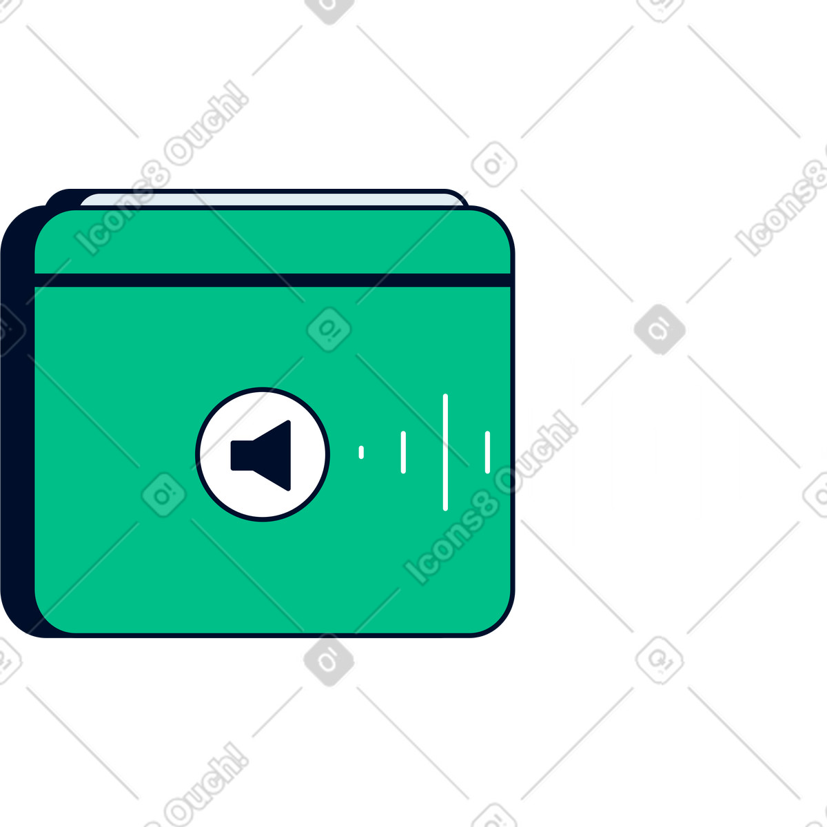 Illustration Haut-parleur intelligent dans le style Teal à télécharger aux formats PNG, SVG