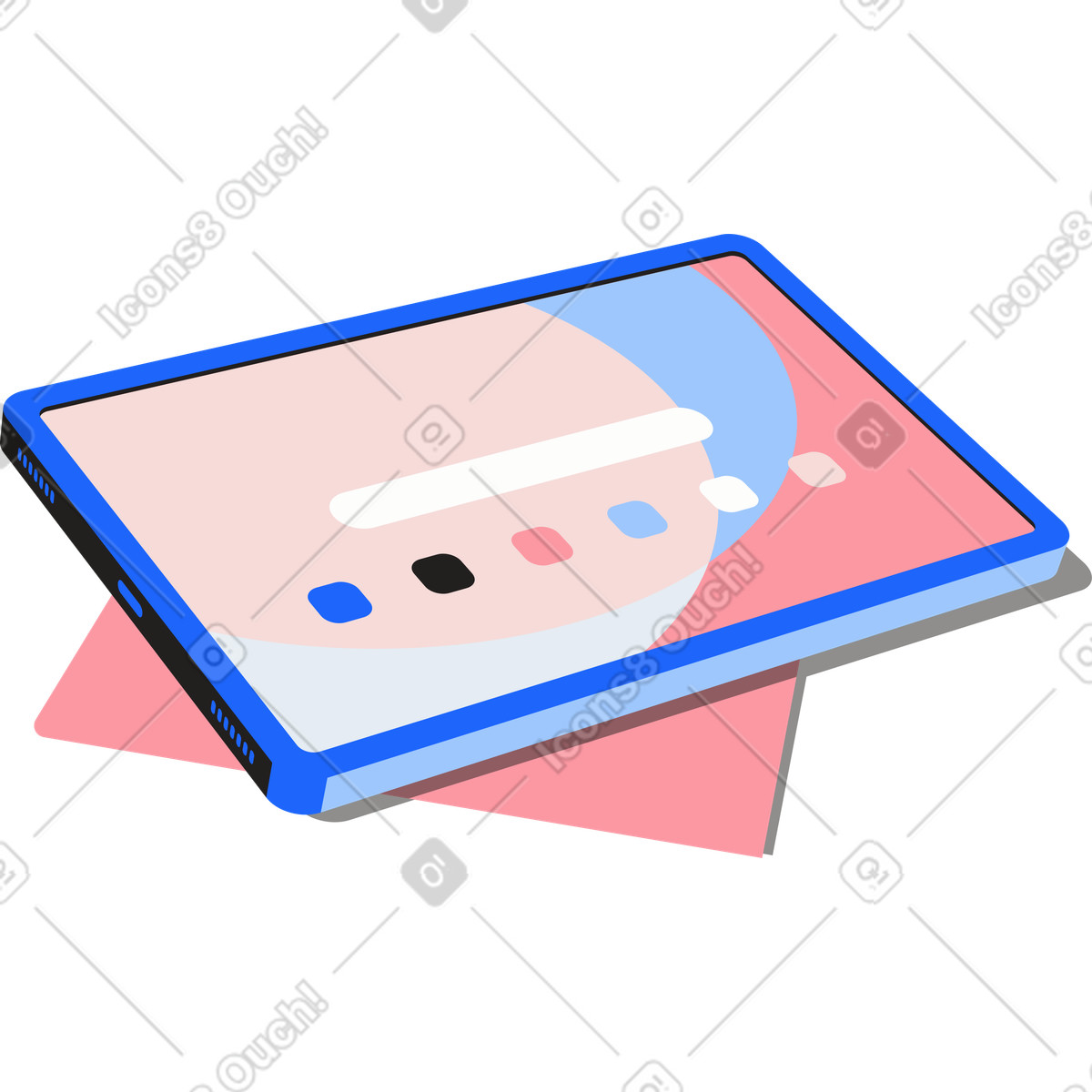 Ilustração de Comprimido em isometria no estilo Editorial para baixar PNG, SVG