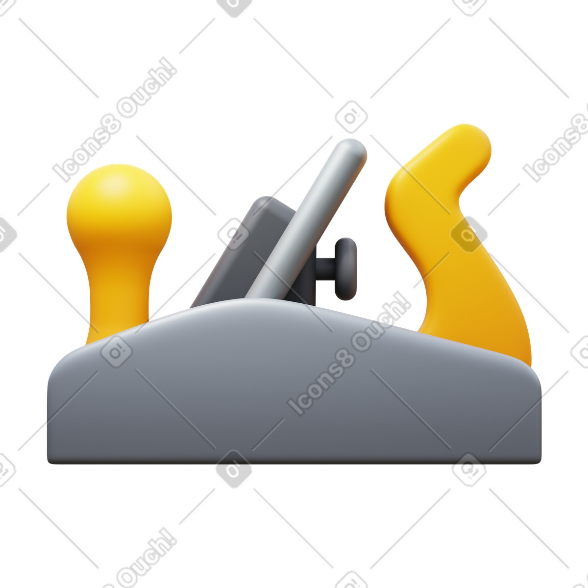 Hand plane illustration in PNG, SVG