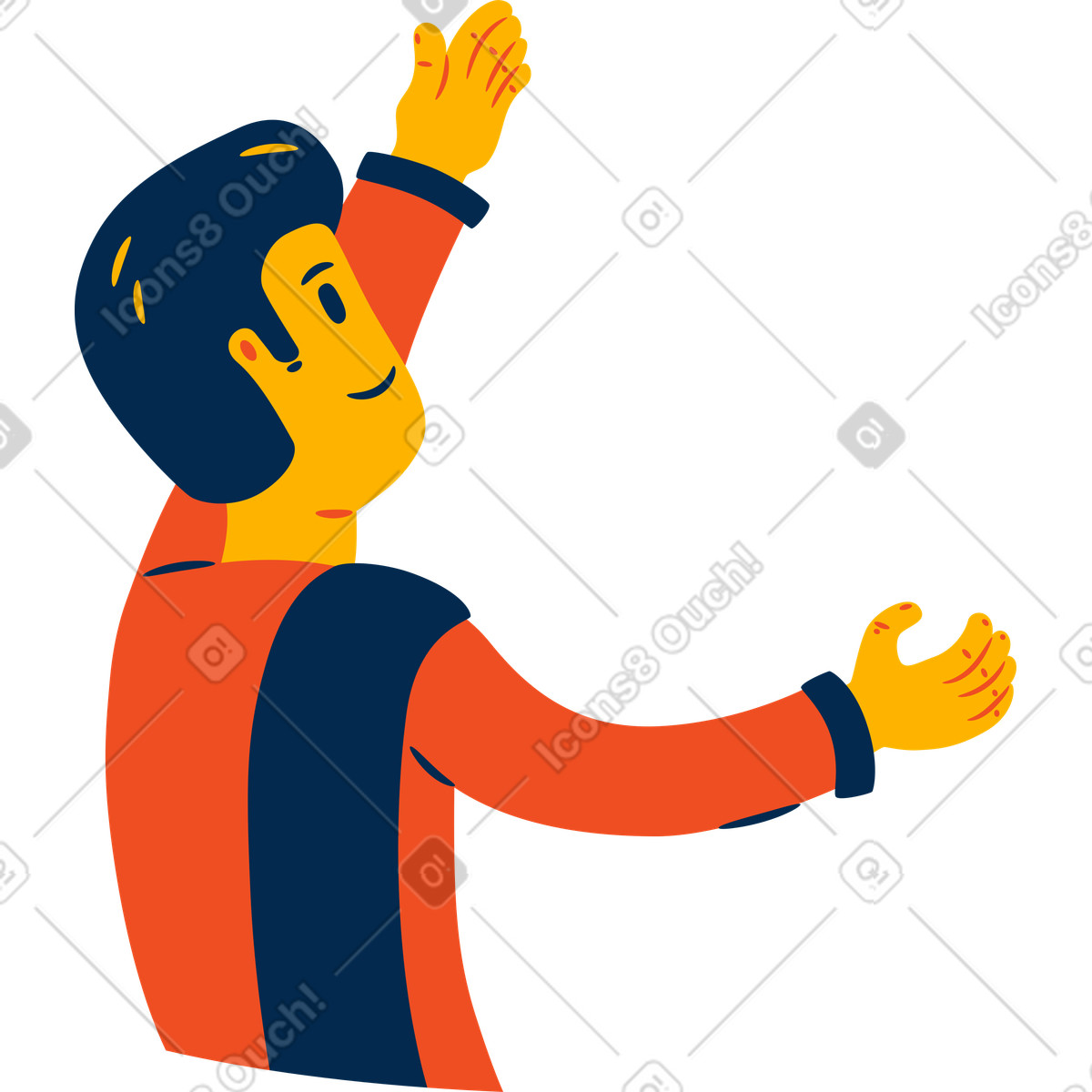 Indian man illustration in Flame style download in PNG, SVG