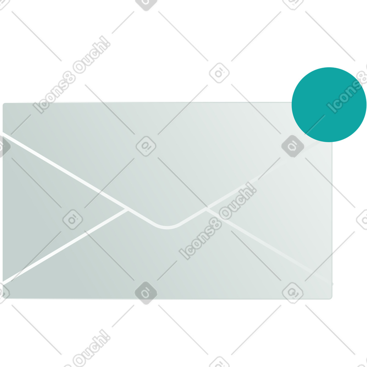 Busta del messaggio illustrazione in stile Office scarica in PNG, SVG