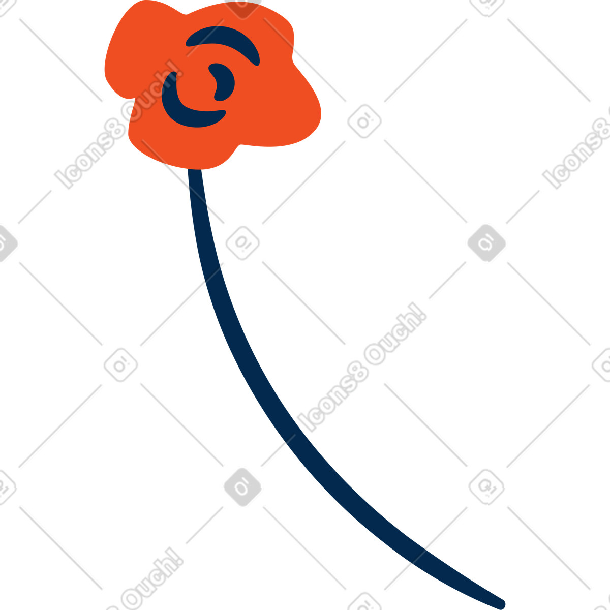 Flame スタイルの Rose のイラストをPNG、SVG形式でダウンロード