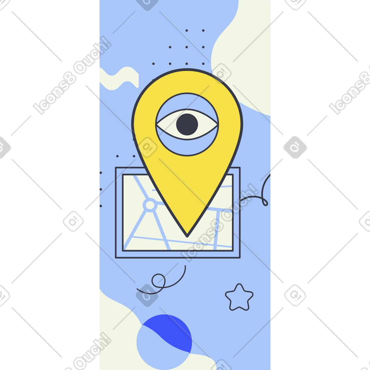 Cerca posizione illustrazione in stile Abstract scarica in PNG, SVG