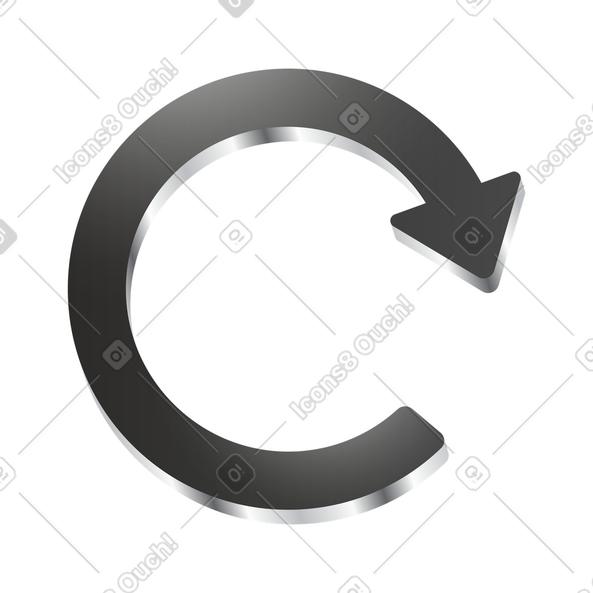 Reload circular arrow for webpage refresh or restart process illustrazione in stile Token scarica in PNG, SVG