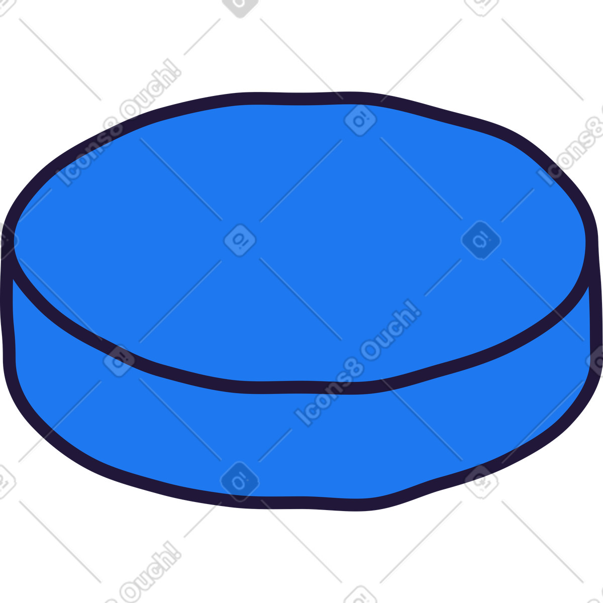 Ilustración Disco de hockey en estilo Conifer a descargar en PNG y SVG