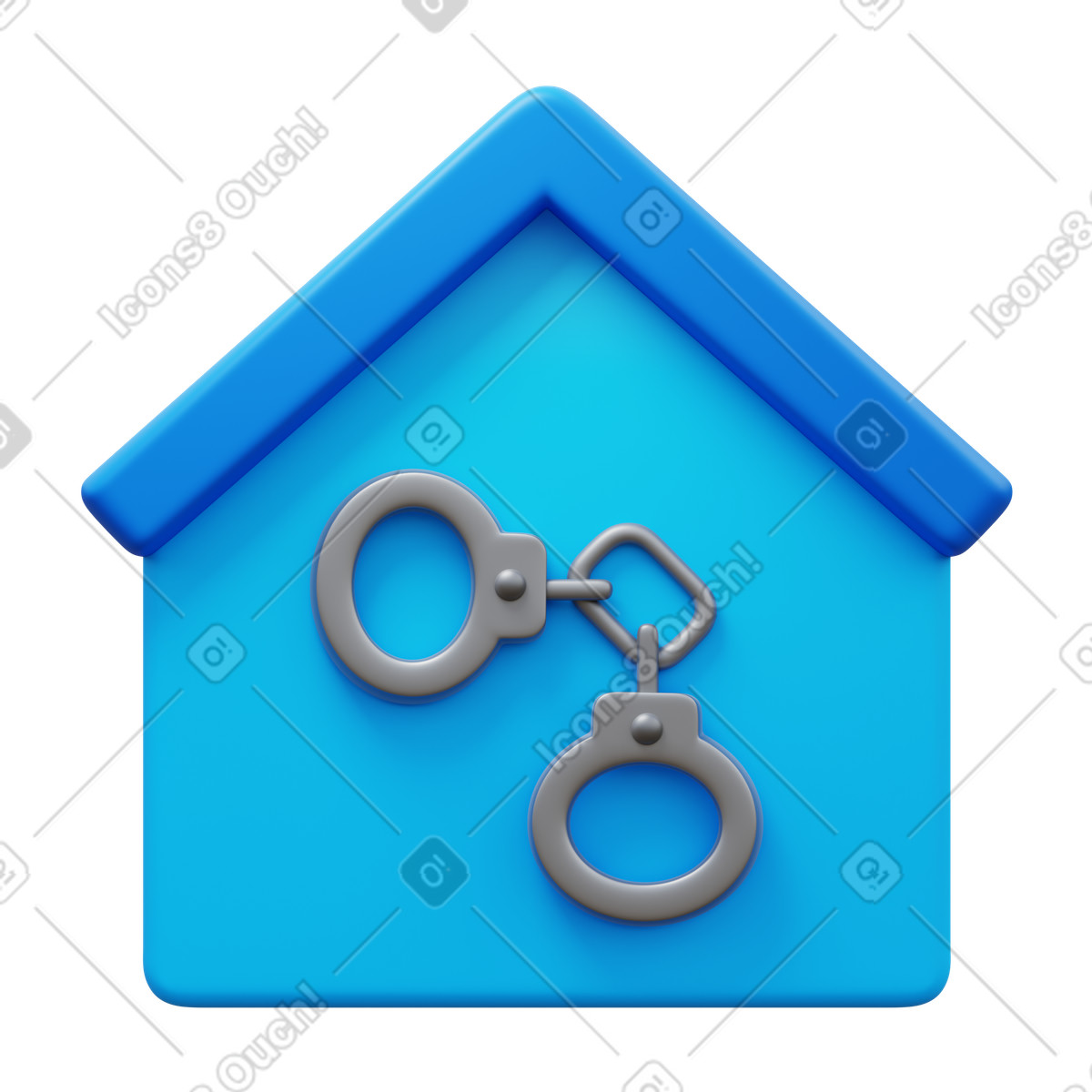 Ilustração de Prison building em no estilo 3D Fluency para baixar em PNG, SVG