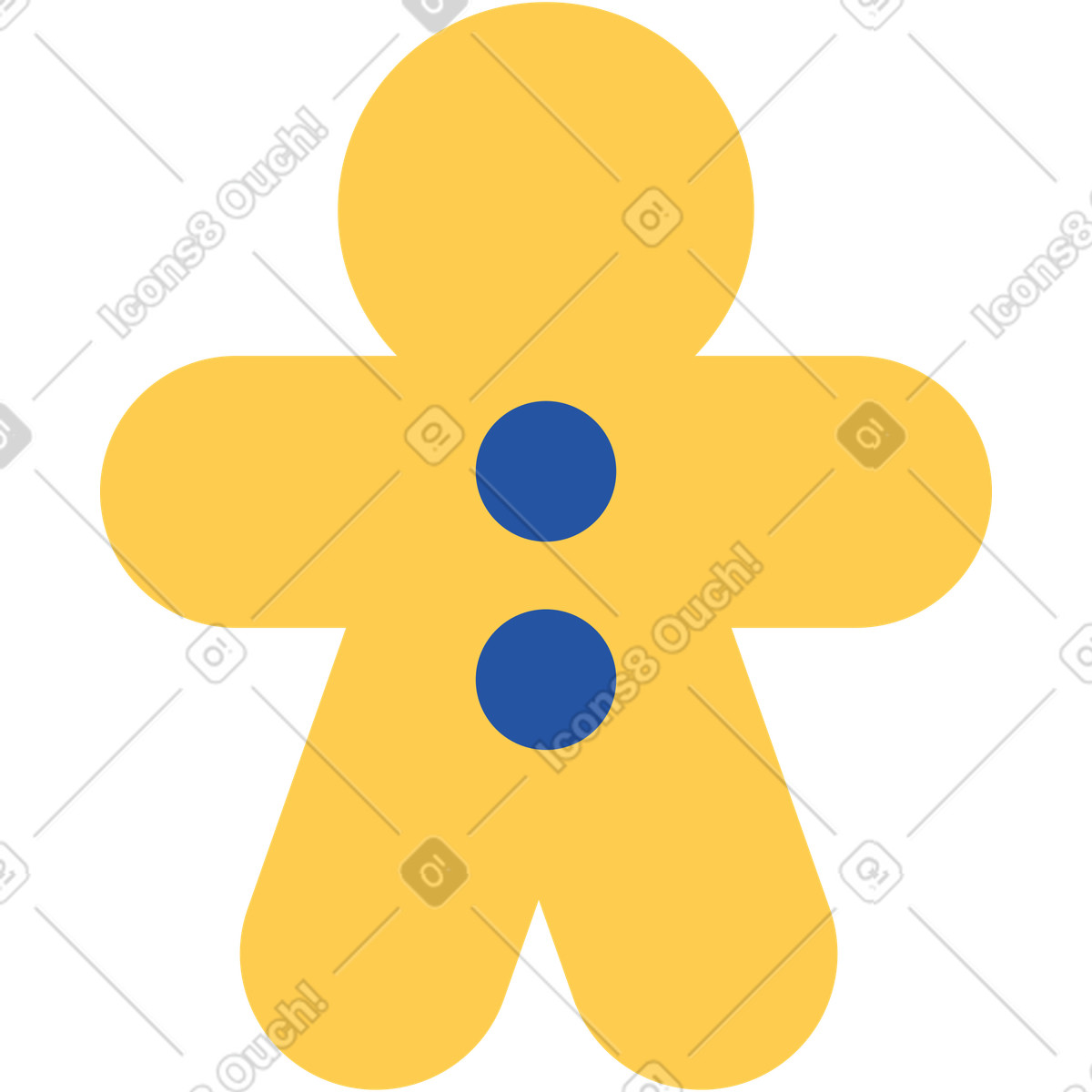 Pan di zenzero illustrazione in stile Spot scarica in PNG, SVG