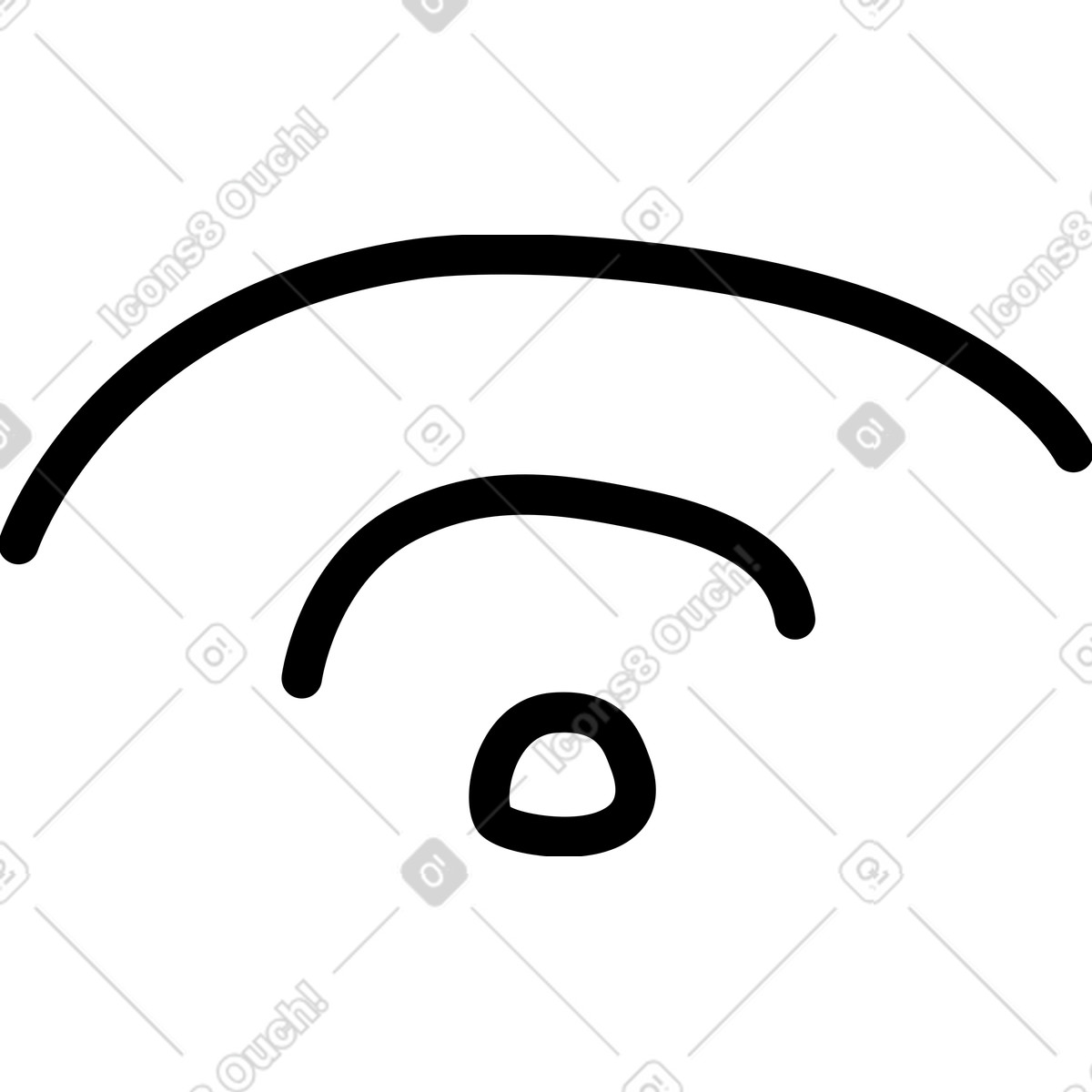 Ilustração de Wi-fi em no estilo Twirl para baixar em PNG, SVG