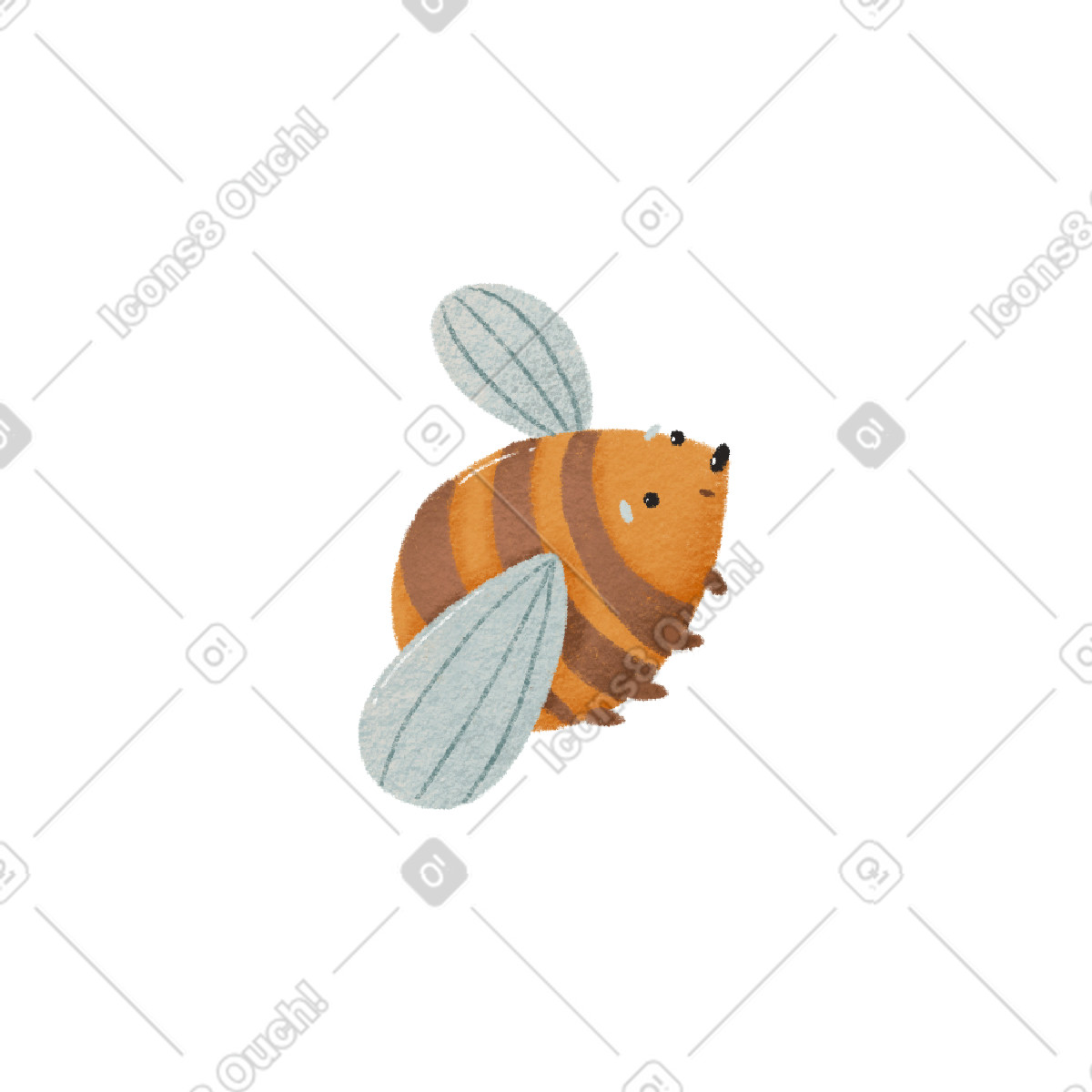 Bee illustration featuring vibrant clipart in a graphic style showcasing nature