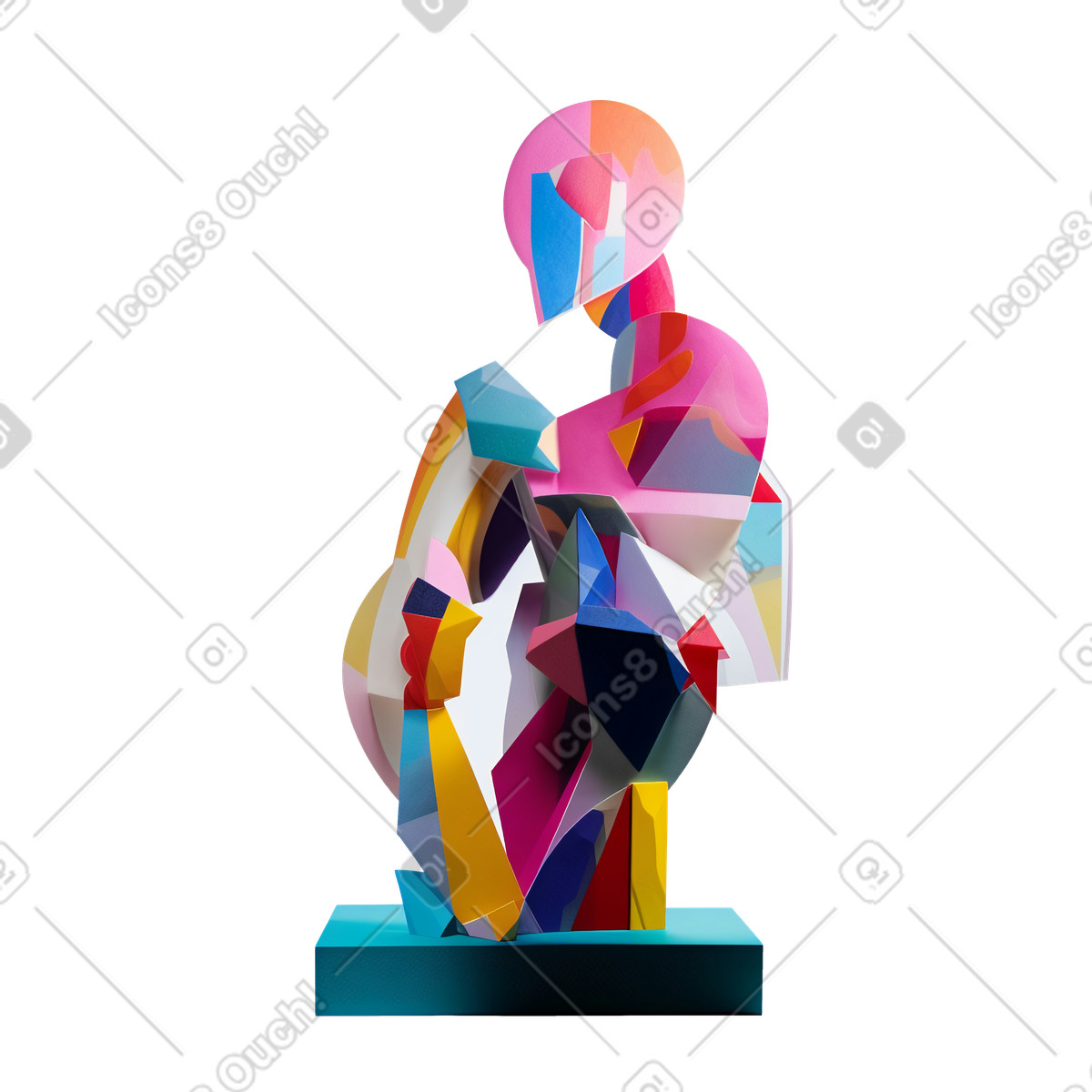 Abstract silhouette illustration featuring swirls clipart in PNG SVG GIF