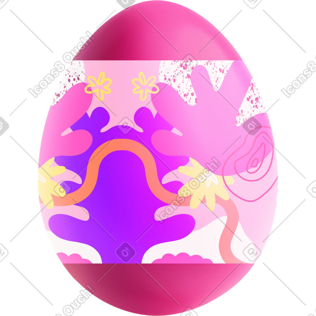 下载 Jumble 风格的 复活节彩蛋 插画，支持 PNG、SVG 格式