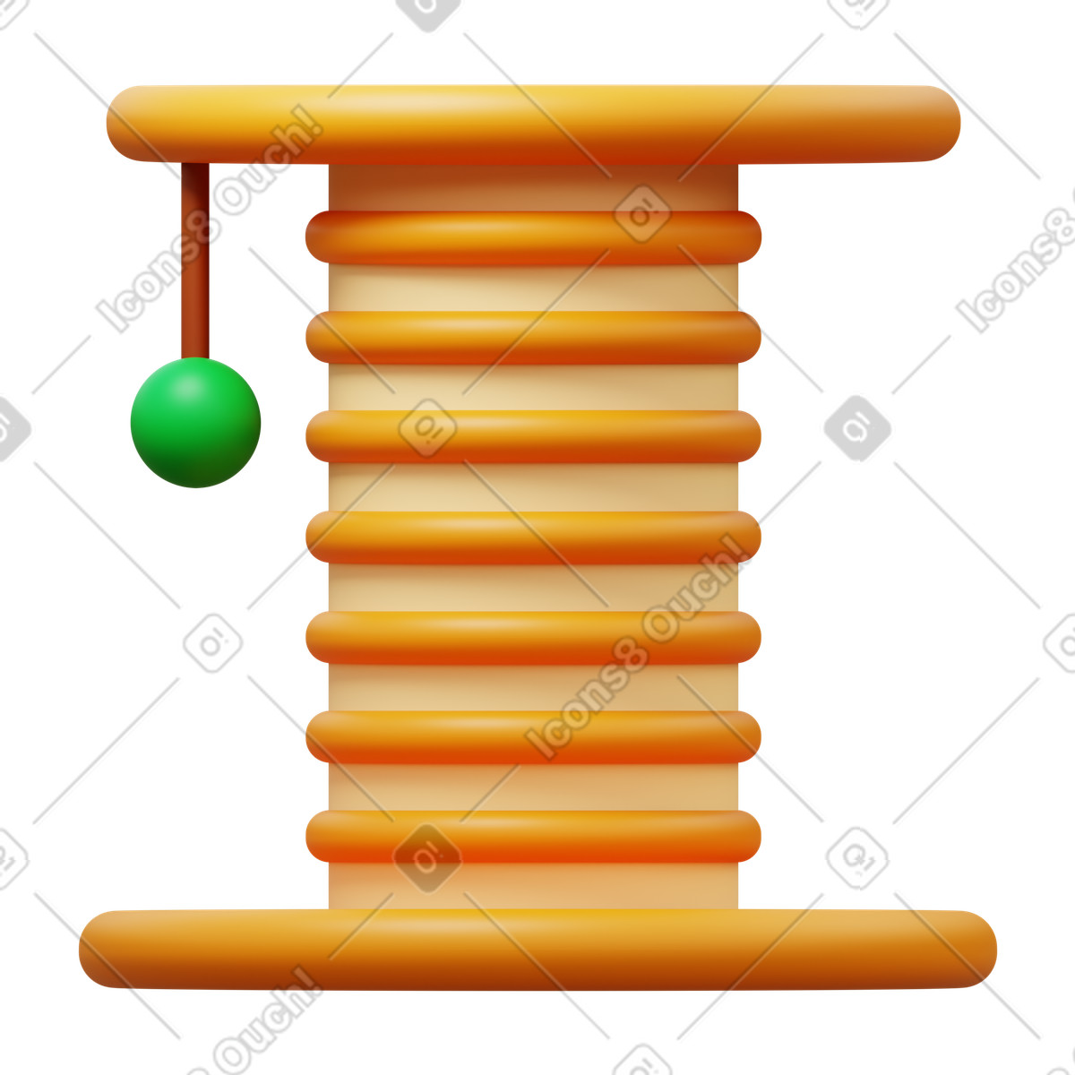 Scratching post-Illustration im 3D Fluency-Stil als Download in PNG, SVG