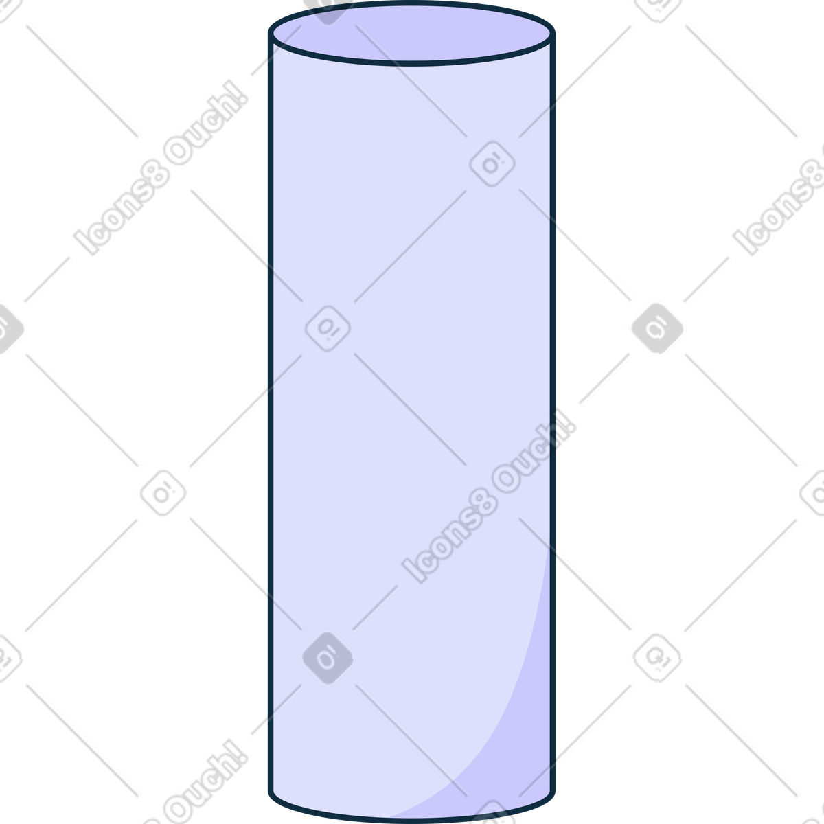 Illustration Vase allongé dans le style Bubble gum à télécharger aux formats PNG, SVG