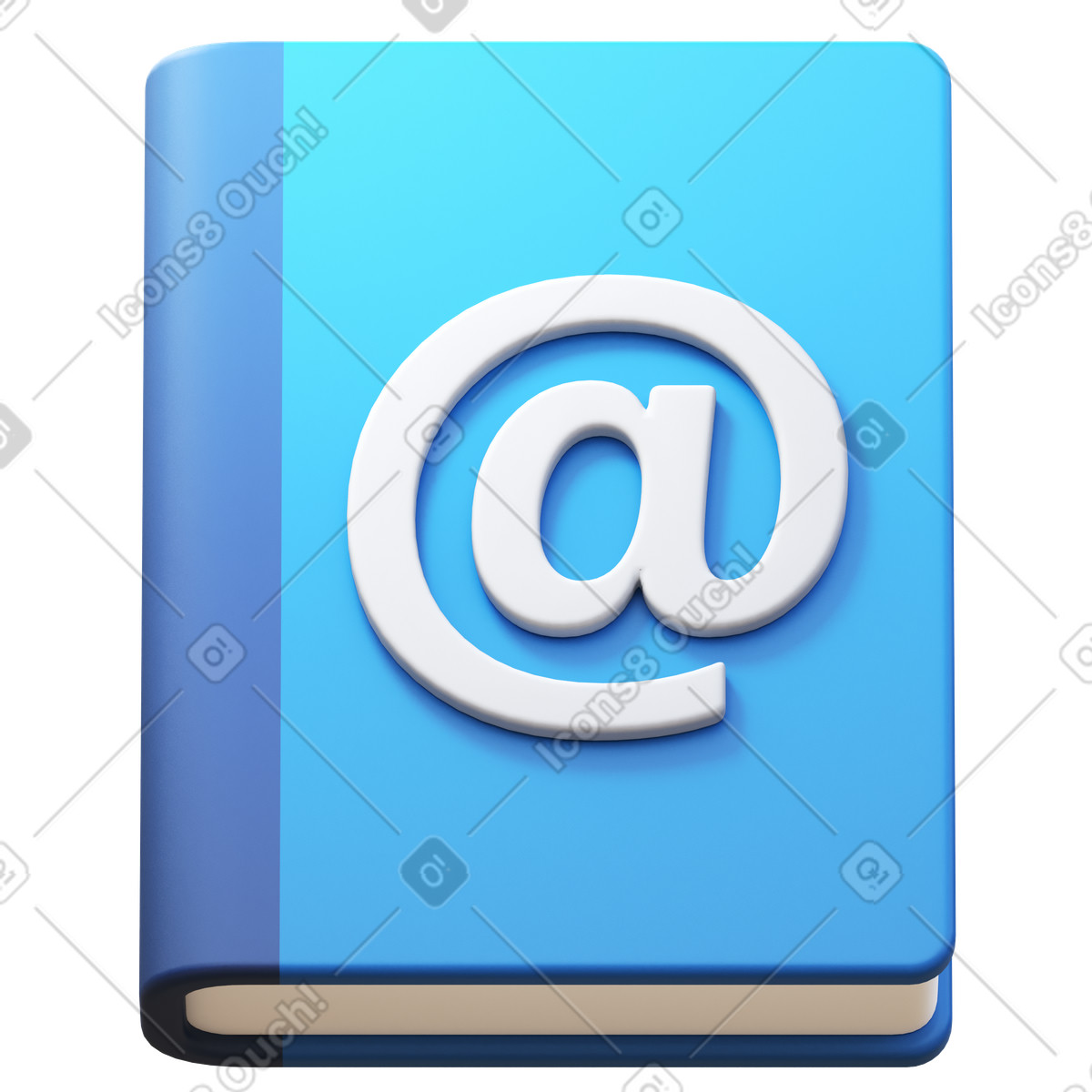 Ilustración Address book en estilo 3D Fluency a descargar en PNG y SVG