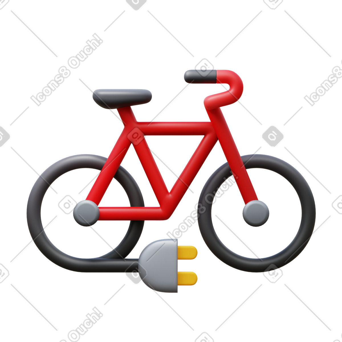 Electric bike-Illustration im 3D Fluency-Stil als Download in PNG, SVG