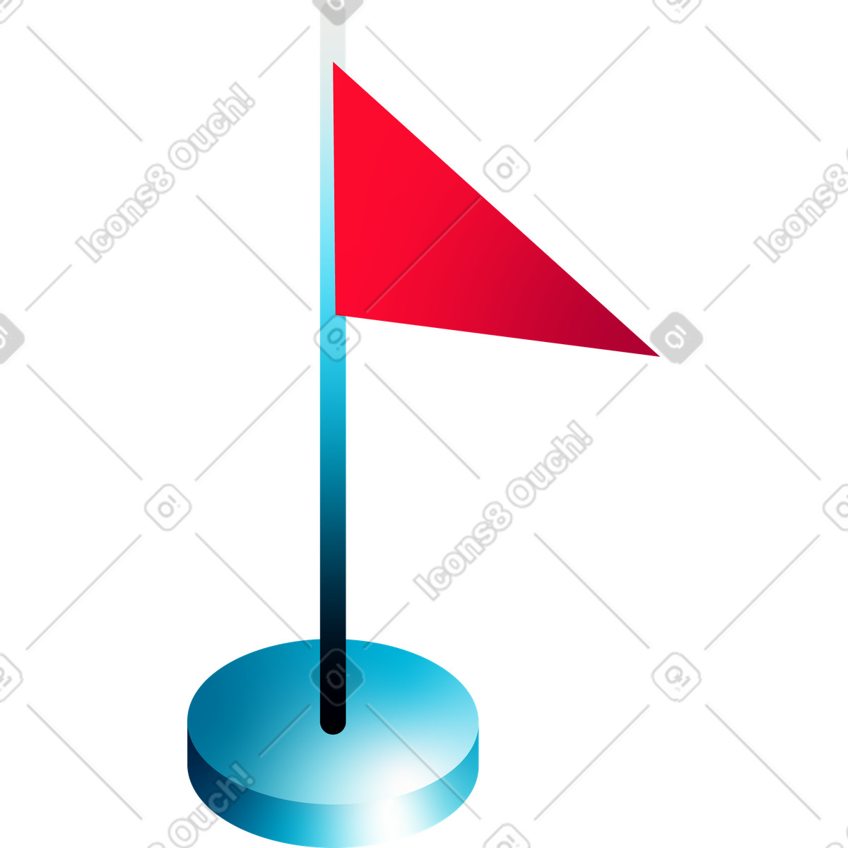 Illustration Drapeau rouge dans le style Glare à télécharger aux formats PNG, SVG