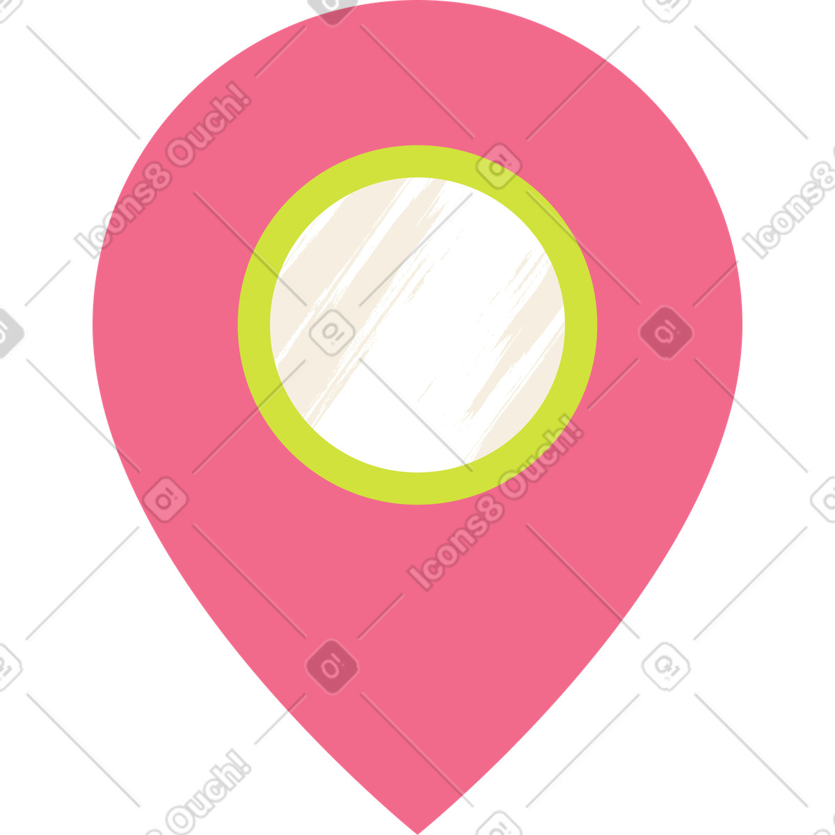 Großes geolocation-schild-Illustration im Juicy-Stil als Download in PNG, SVG