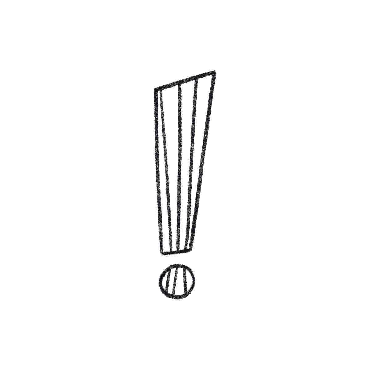 Bonbon Line 스타일의 느낌표 일러스트레이션 PNG, SVG 다운로드