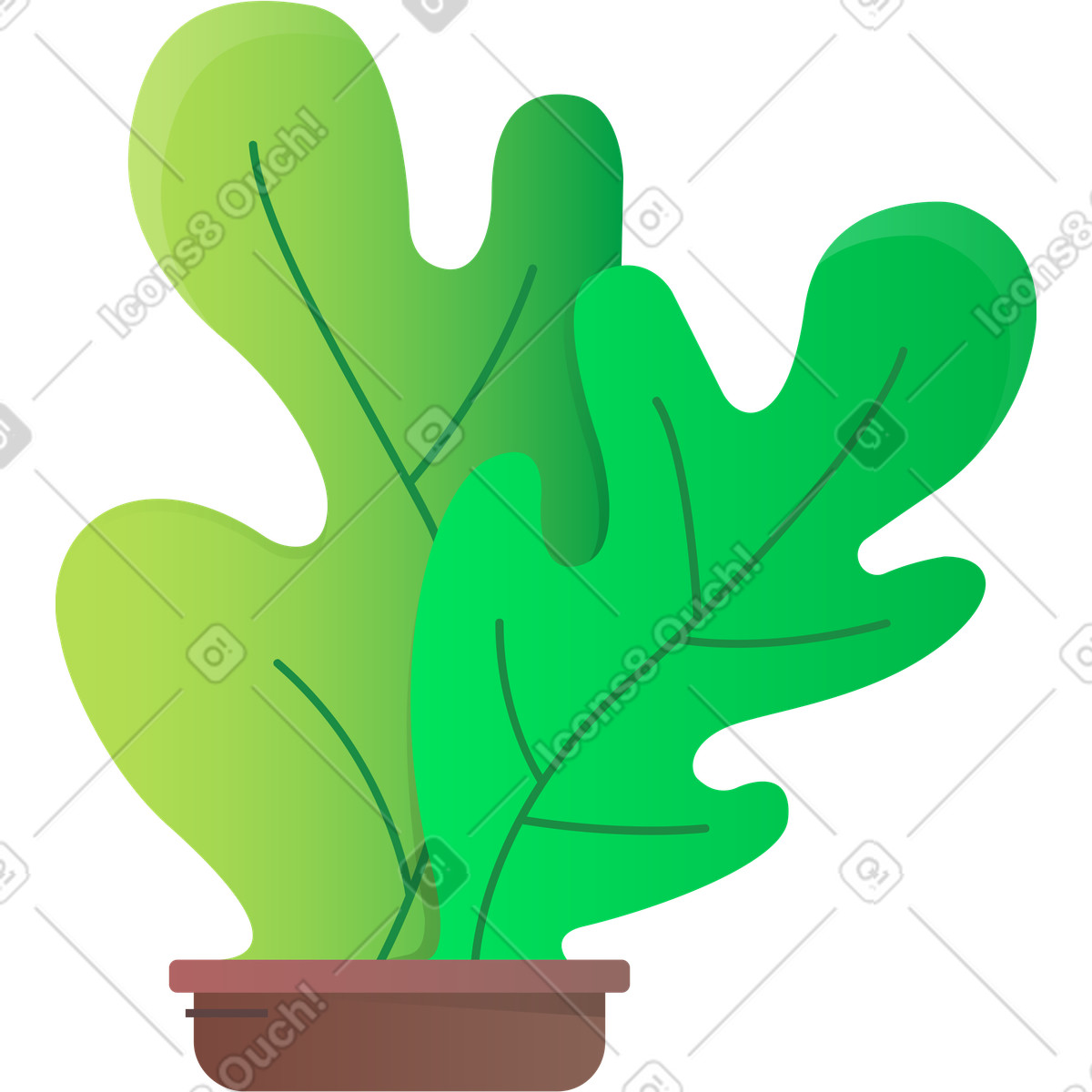 Ilustración Potted plant en estilo Hugo a descargar en PNG y SVG