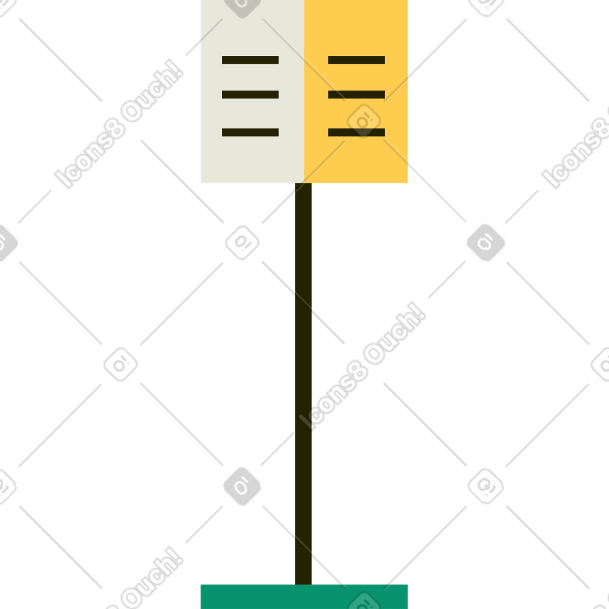Music stand illustration in Spot style download in PNG, SVG