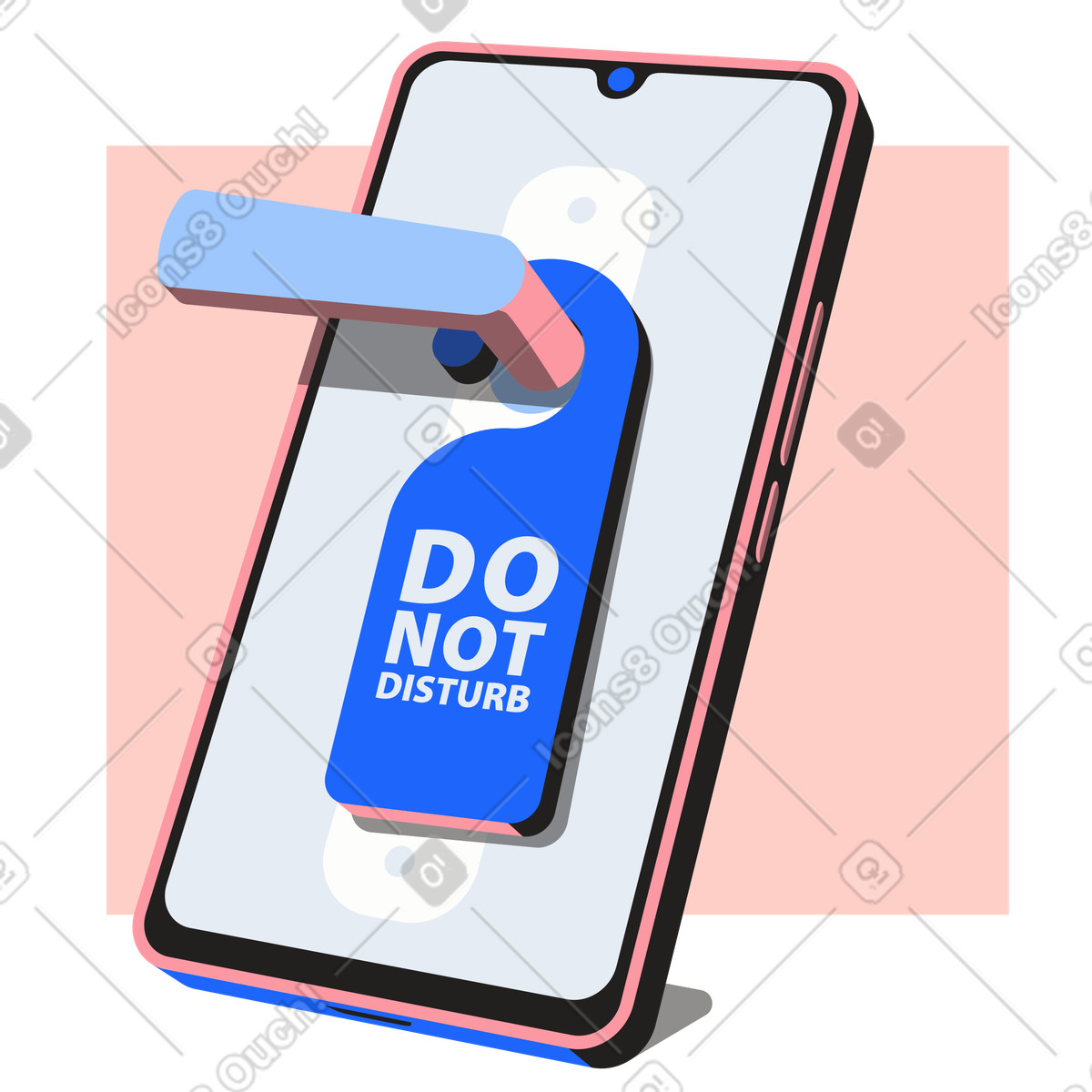 Ilustração animada de Proteção dados pessoais no telefone em estilo Editorial para baixar em GIF, Lottie (JSON), AE