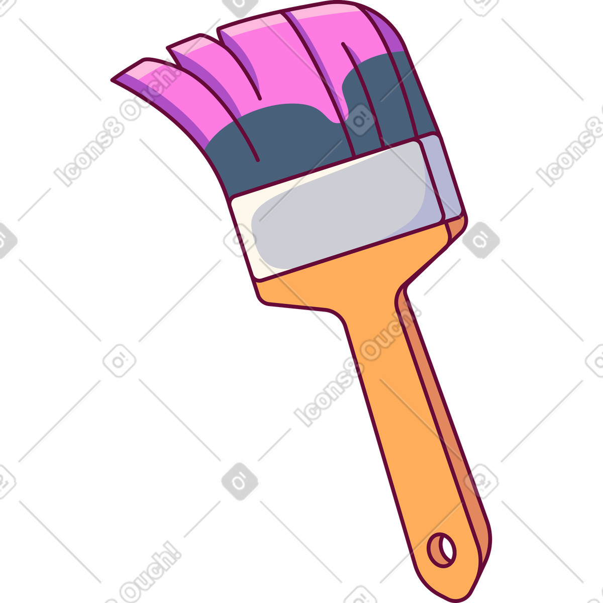 Ilustración Cepillo en estilo Handy a descargar en PNG y SVG