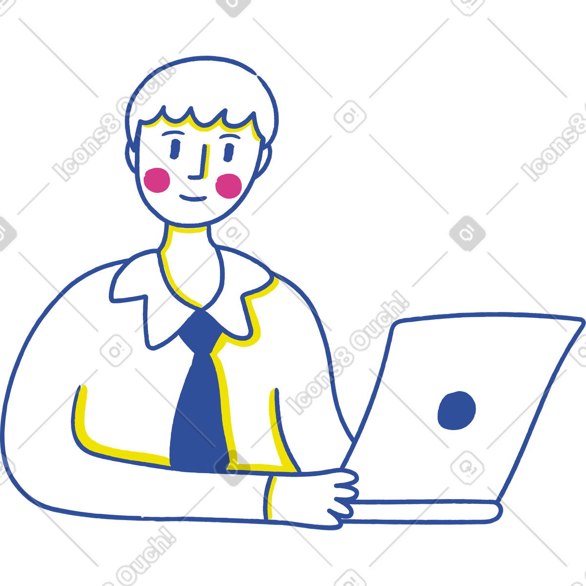Ilustración Programador en estilo Lime a descargar en PNG y SVG