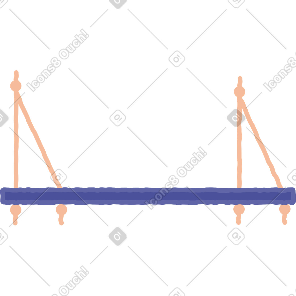 Shelf illustration in Stripy style download in PNG, SVG