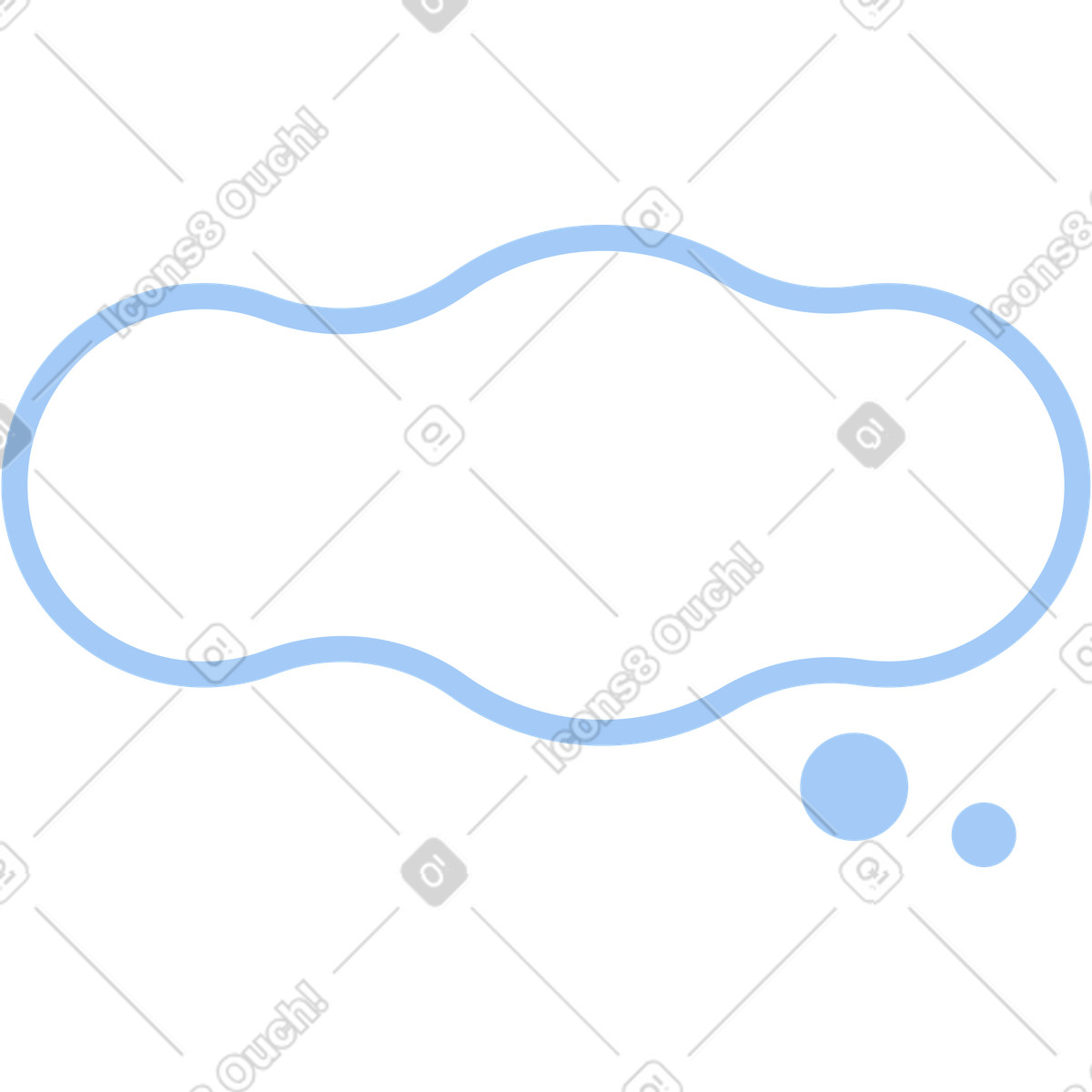 Blue blop illustrazione in stile Marginalia scarica in PNG, SVG
