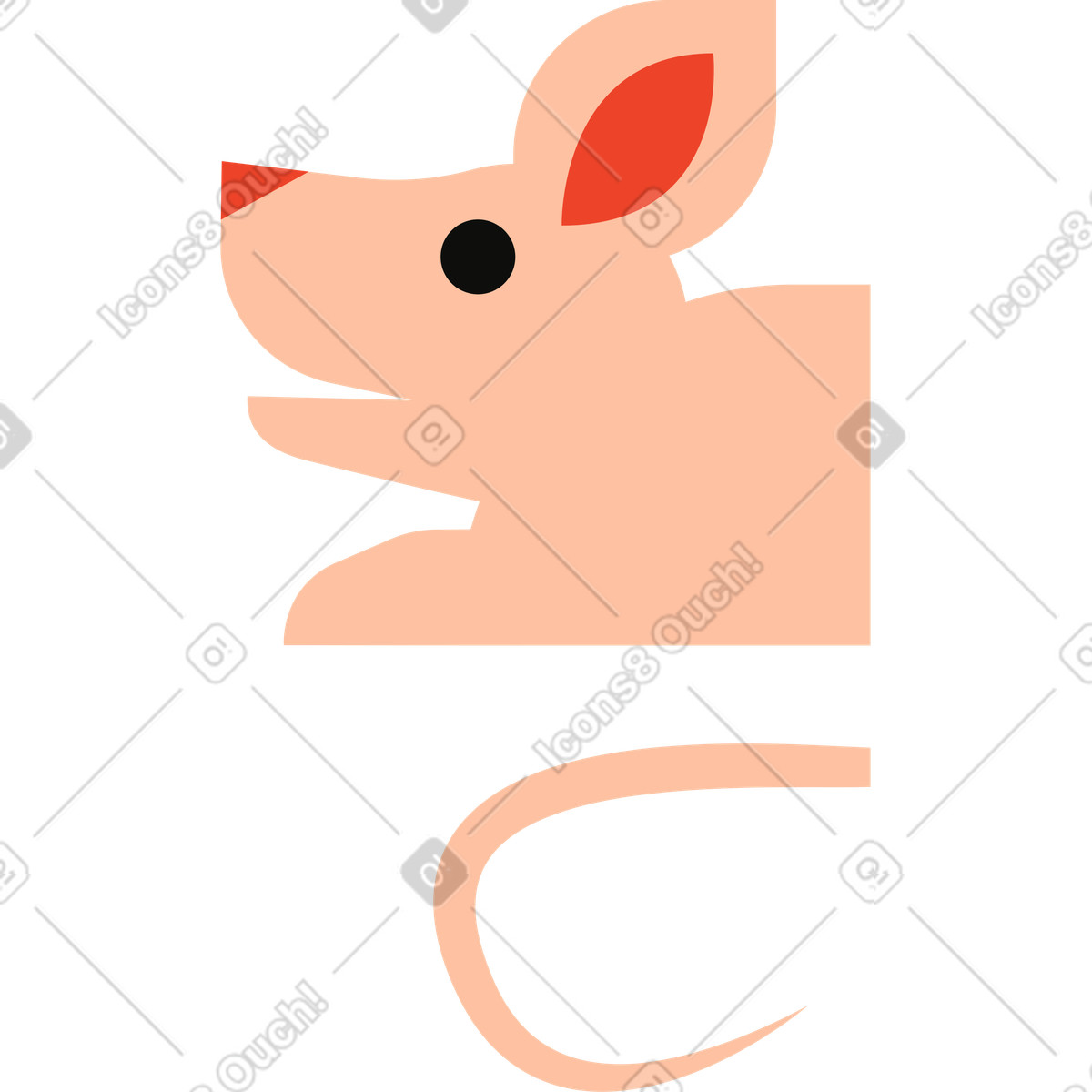 下载 Polar 风格的 老鼠 插画，支持 PNG、SVG 格式
