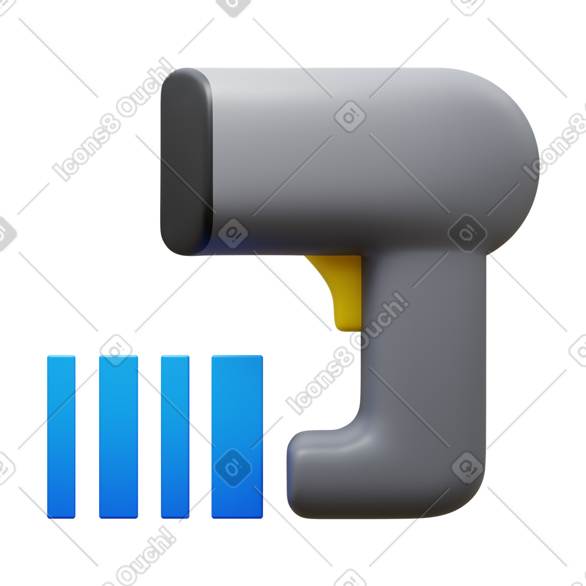 Barcode reader illustration featuring clipart image in PNG SVG